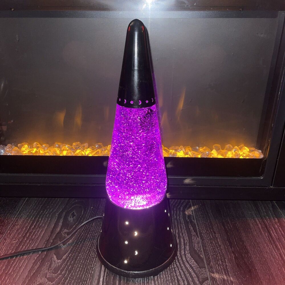Original Lava Brand Lamp 32 ounce Wizard model 6633 purple liquid silver glitter